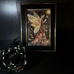 Enchanted Fairy Art Print in Gold Frame